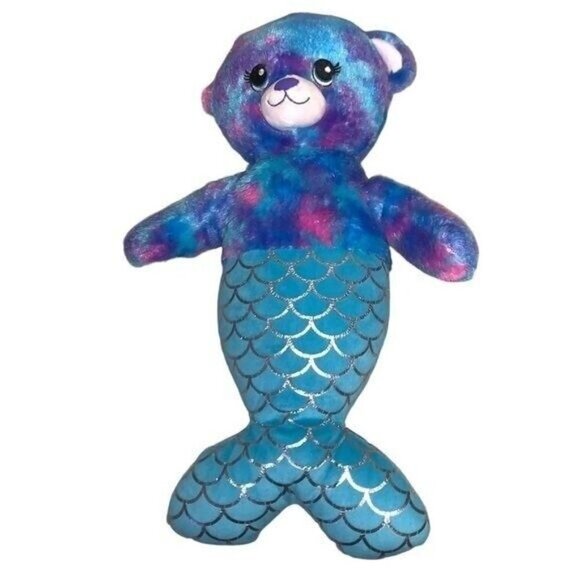 Build A Bear Blue Tie Tye Mermaid 16” Bear Doll With Music Insert - Picture 1 of 8